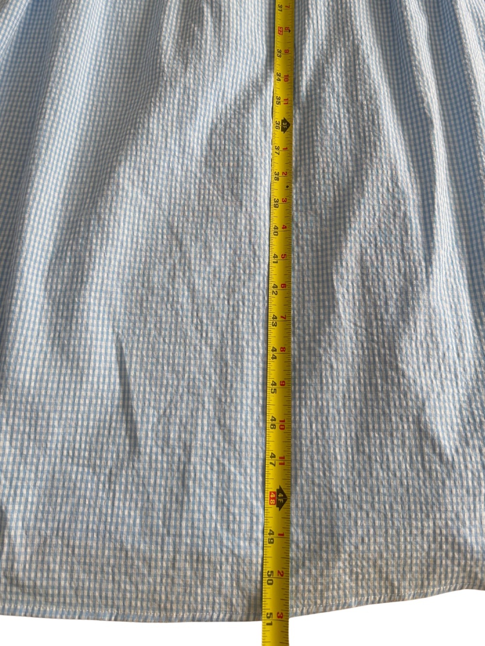 Petal & Pup Blue White Gingham Smocked Maxi Dress Pockets NWT XS - Picture 8 of 9